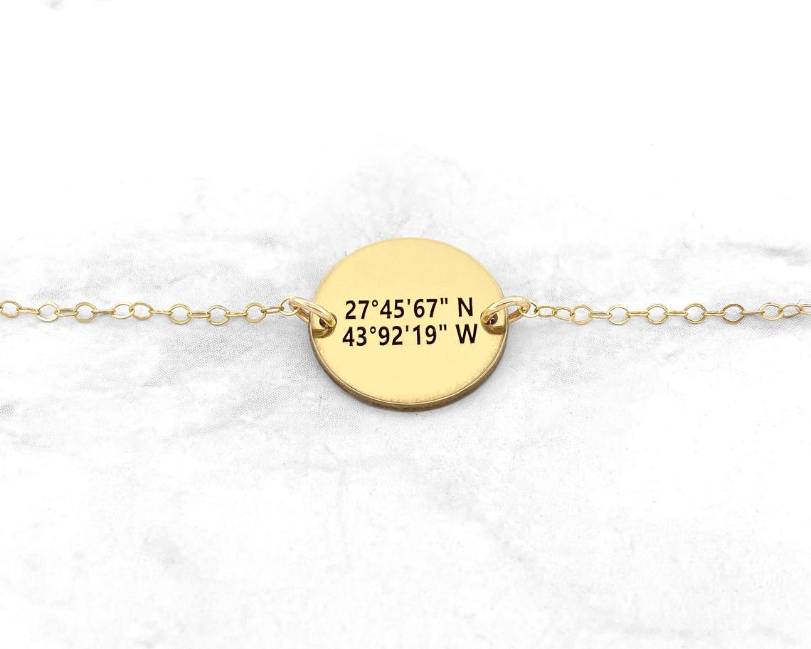 Disc Coordinates Bracelet