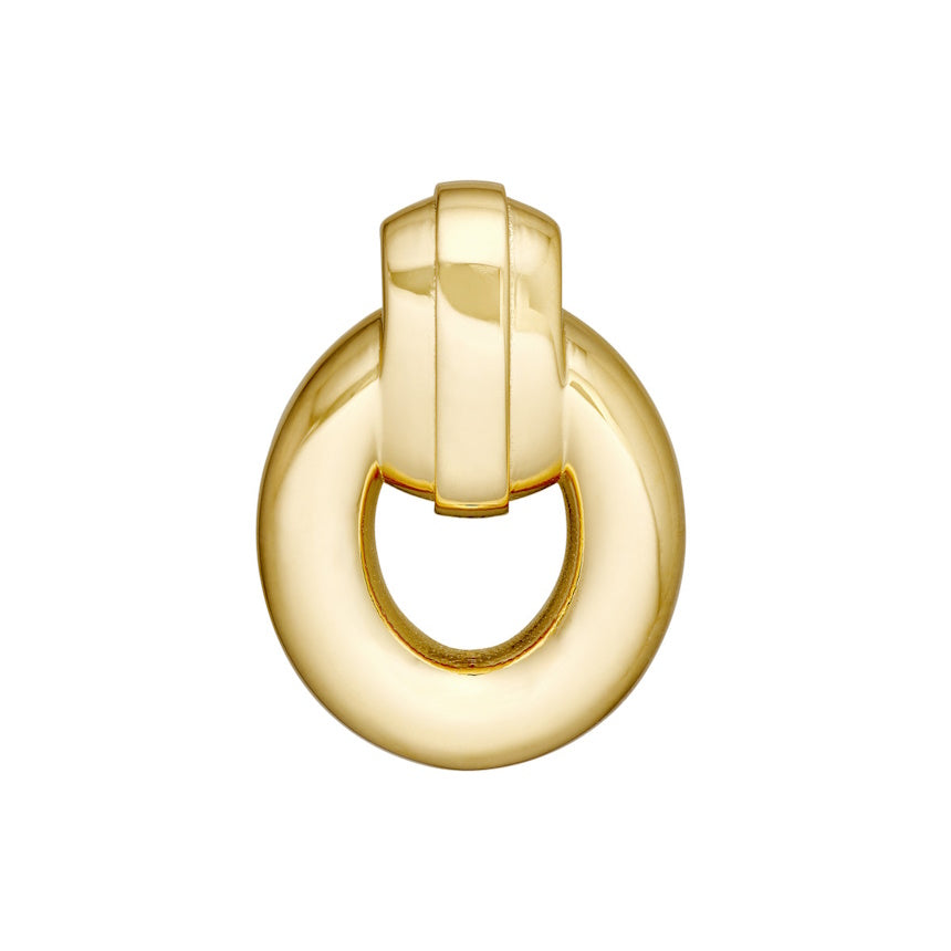 14K Gold Door Knocker Earrings