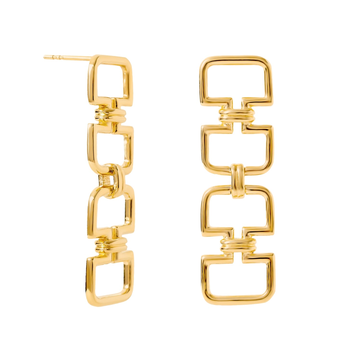 Gold Drop Earrings Geometric Cordula