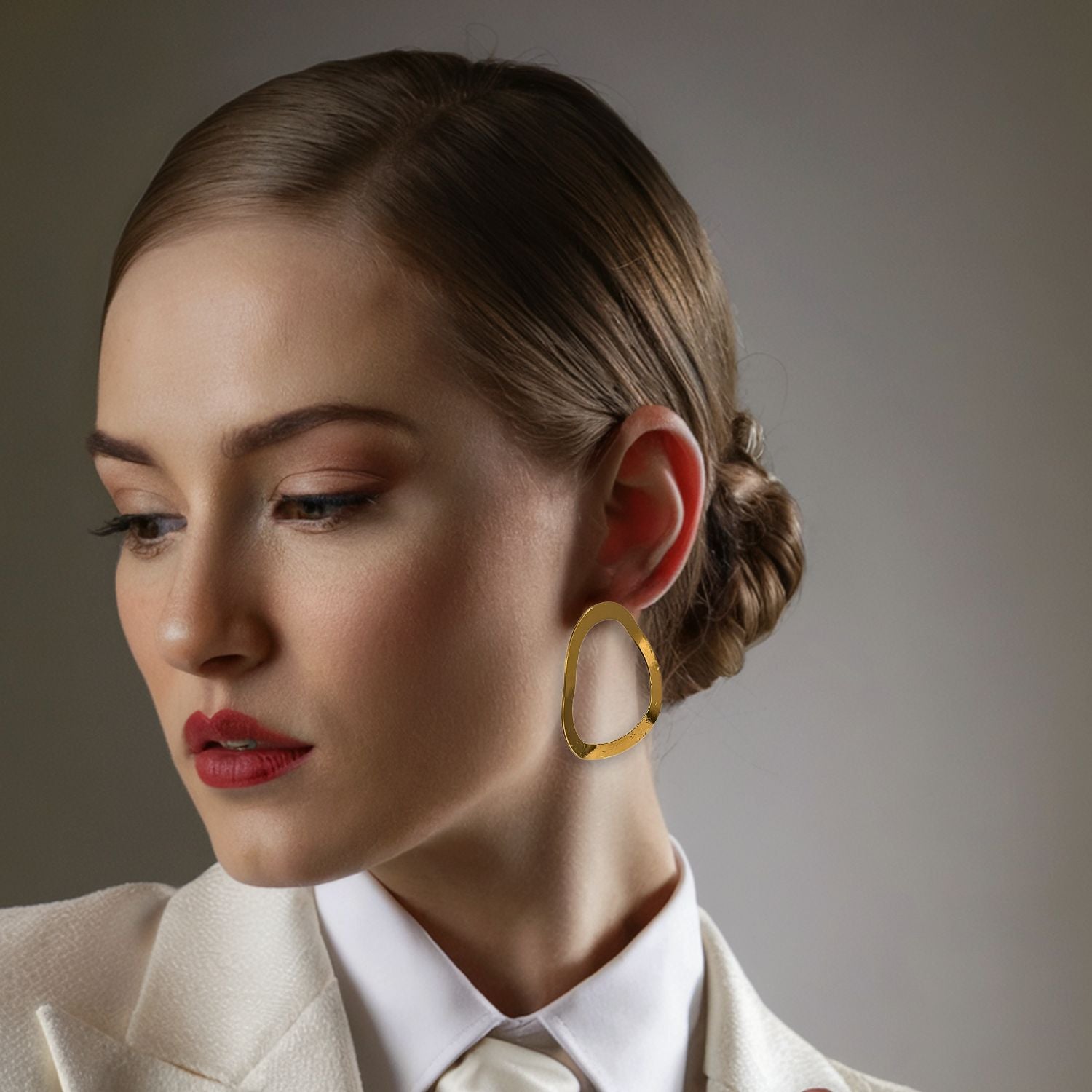 Gold Duet Post Earrings