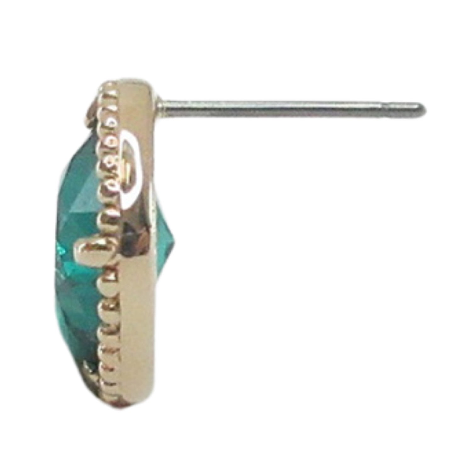 Gold & Emerald Green Crystal Earrings, Series Dazzle