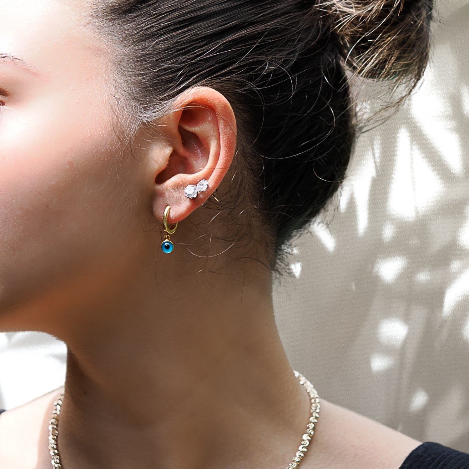 Gold Huggie Hoop Earring