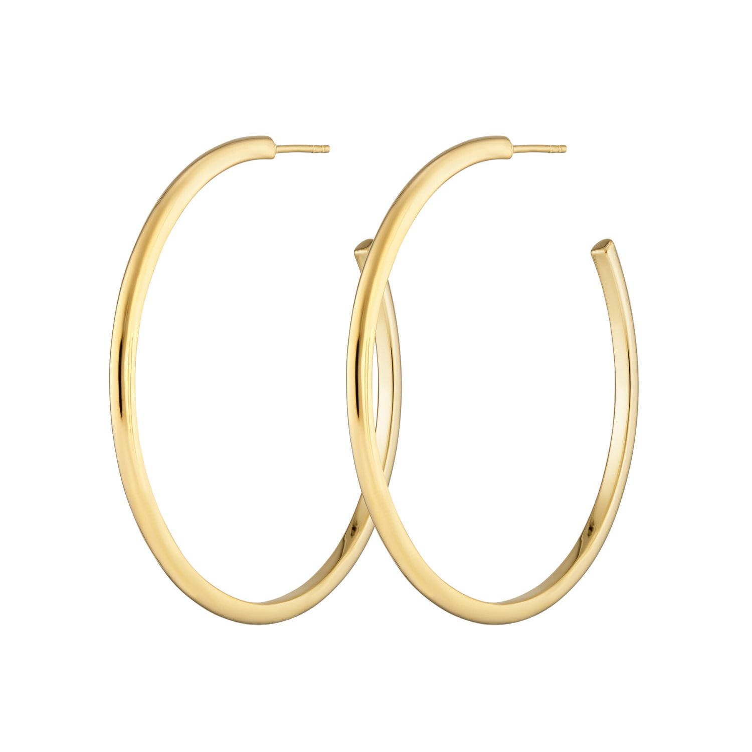 Gold Large Perfect Hoop Earrings
