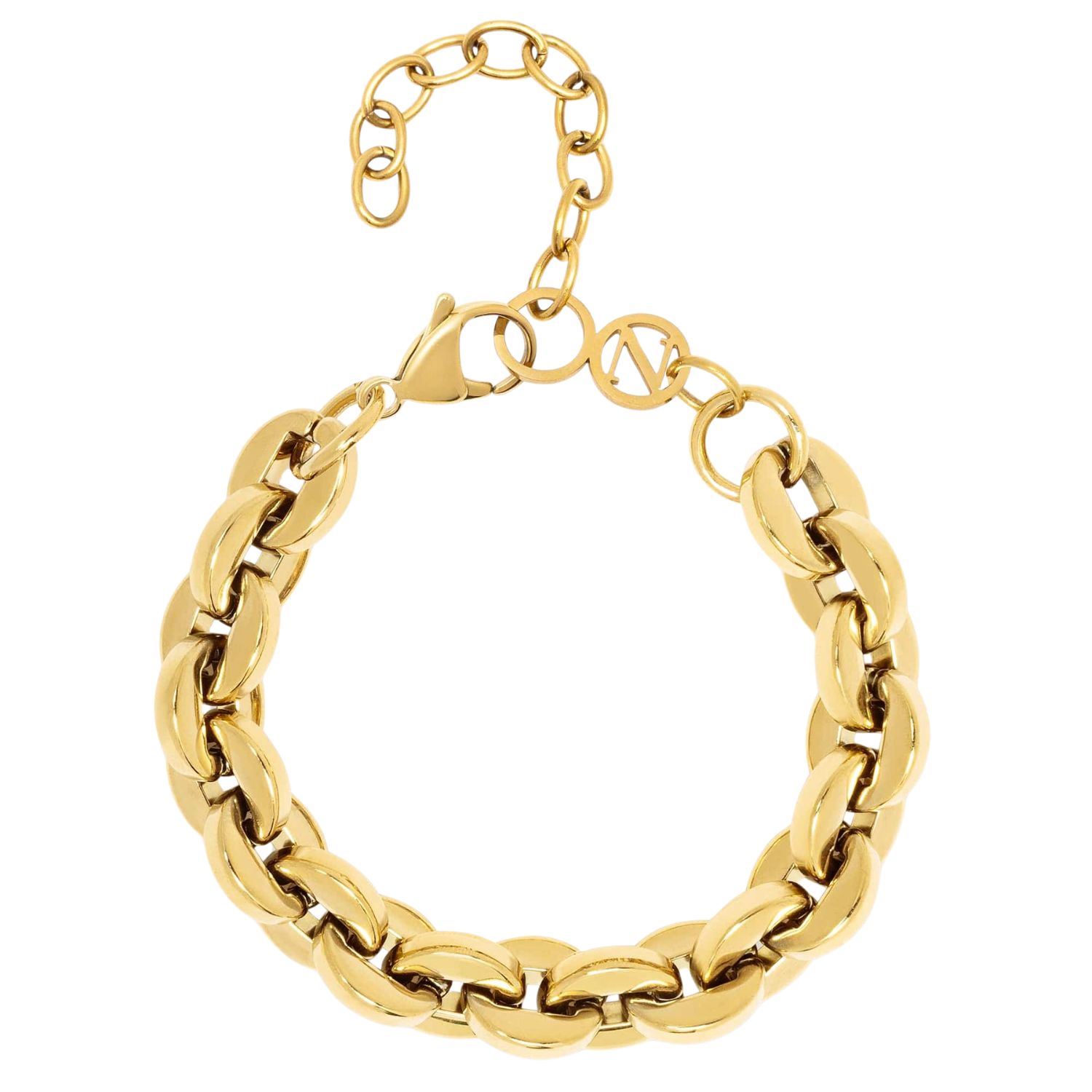 Gold Loop Link Bracelet