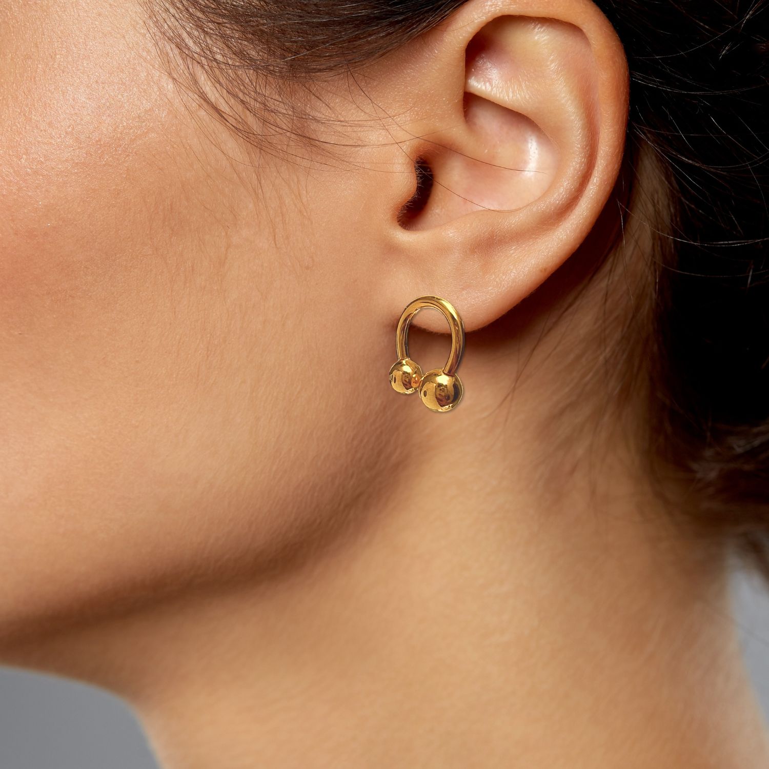Gold Lucky Orbita Post Earrings