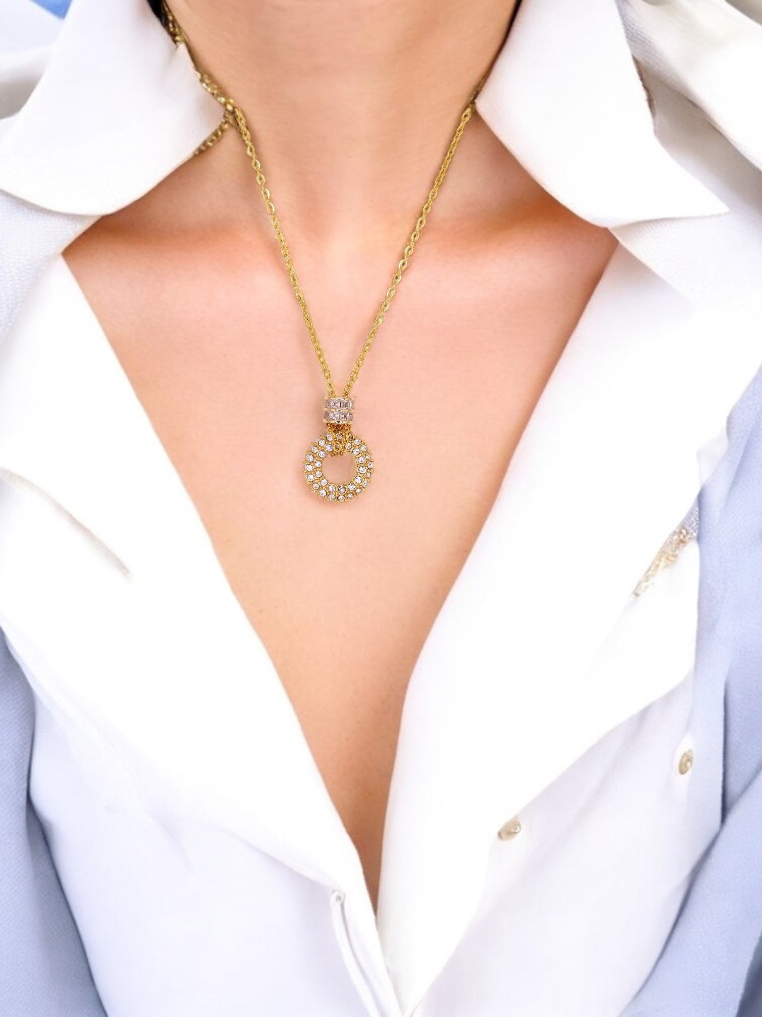 Gold Luxe Circle Necklace