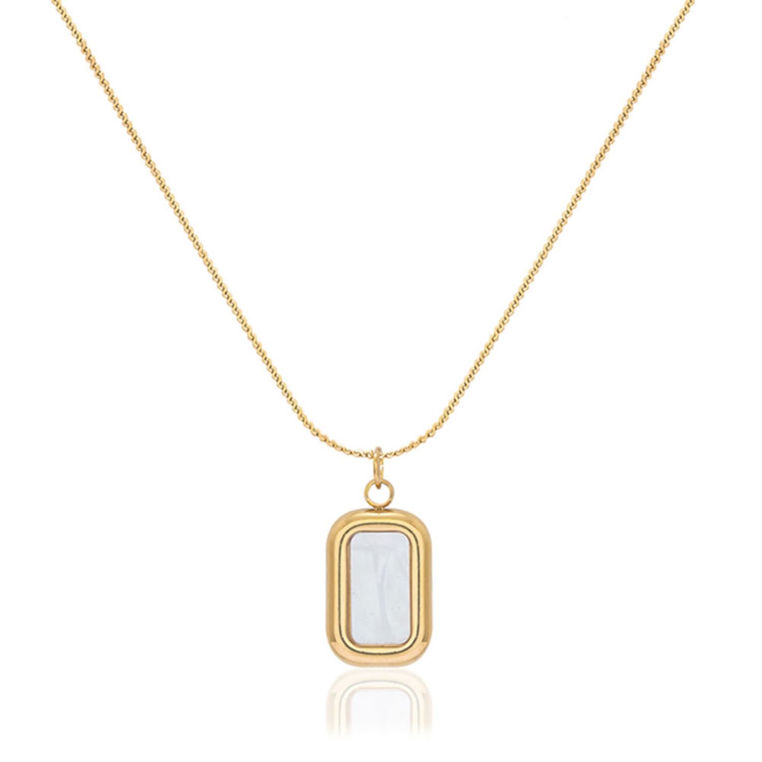 Gold Lyra Pearl Necklace