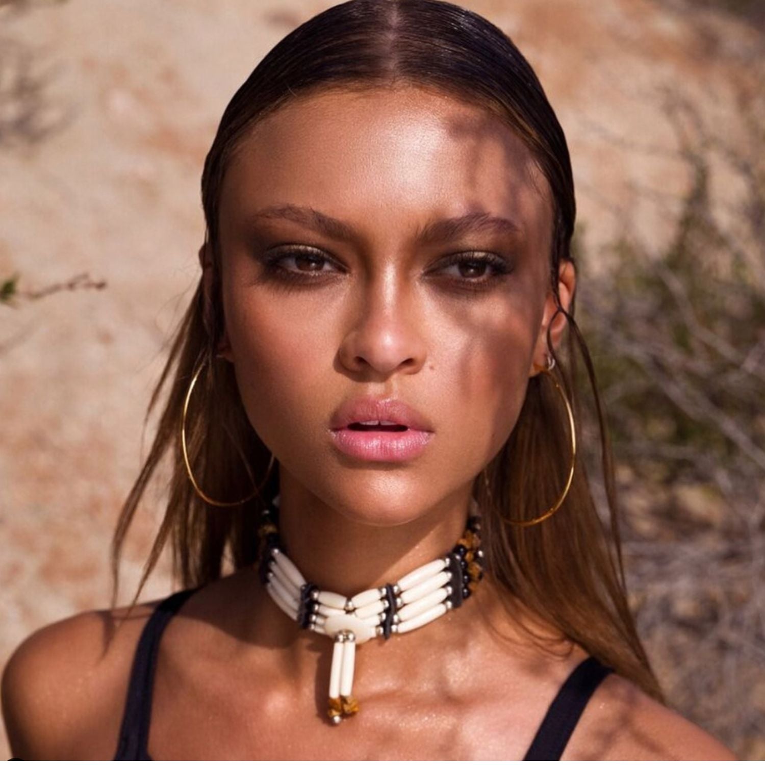 Gold Medium Hooptastic Post Earrings