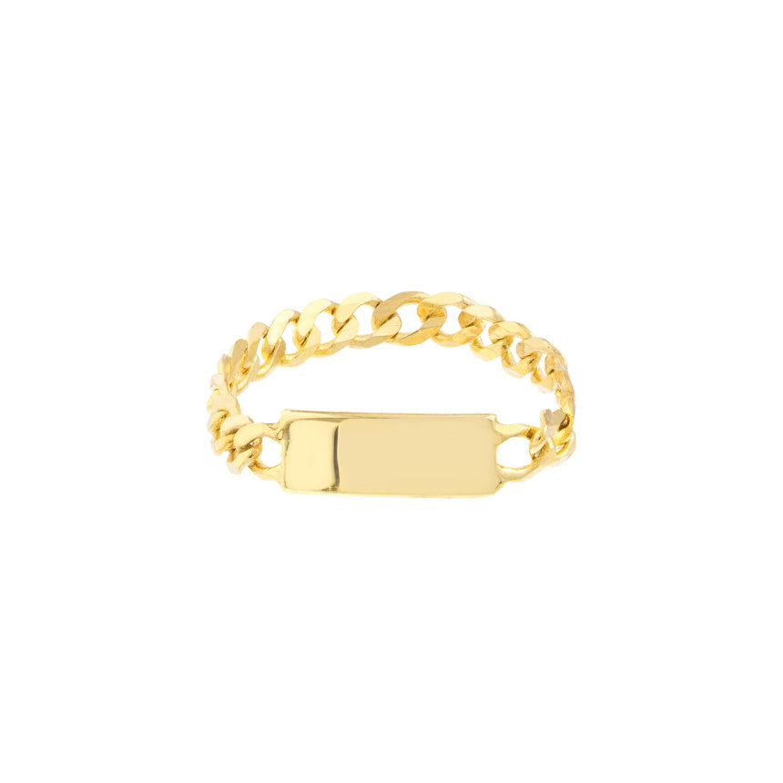 Gold Nameplate Ring