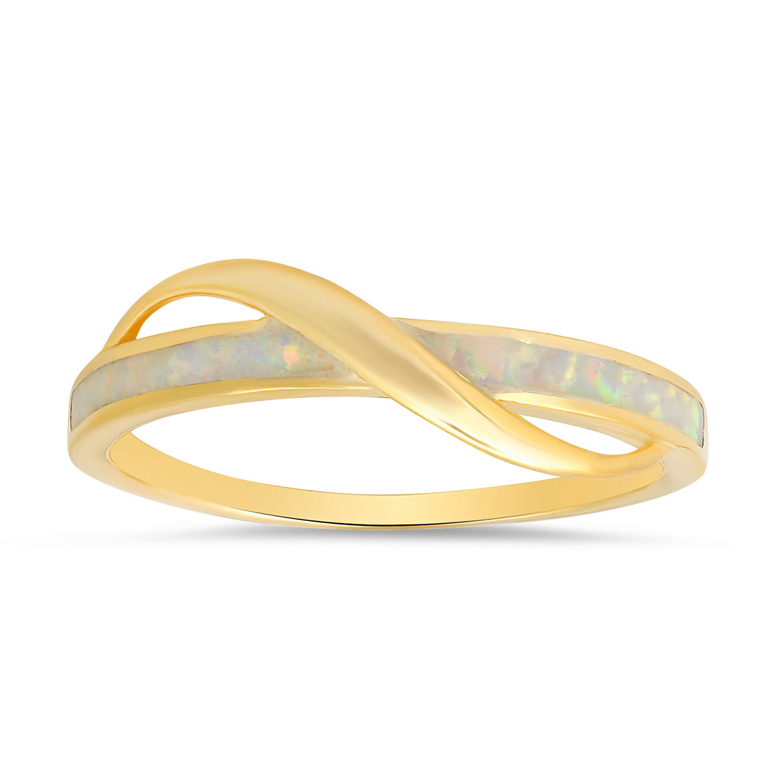 Gold Opal Wave Ring
