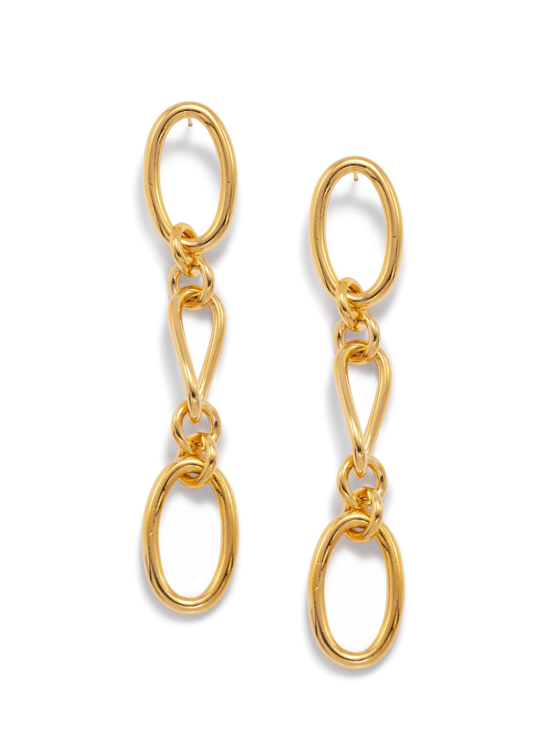 Gold Ophelia Chain Dangle Post Earrings