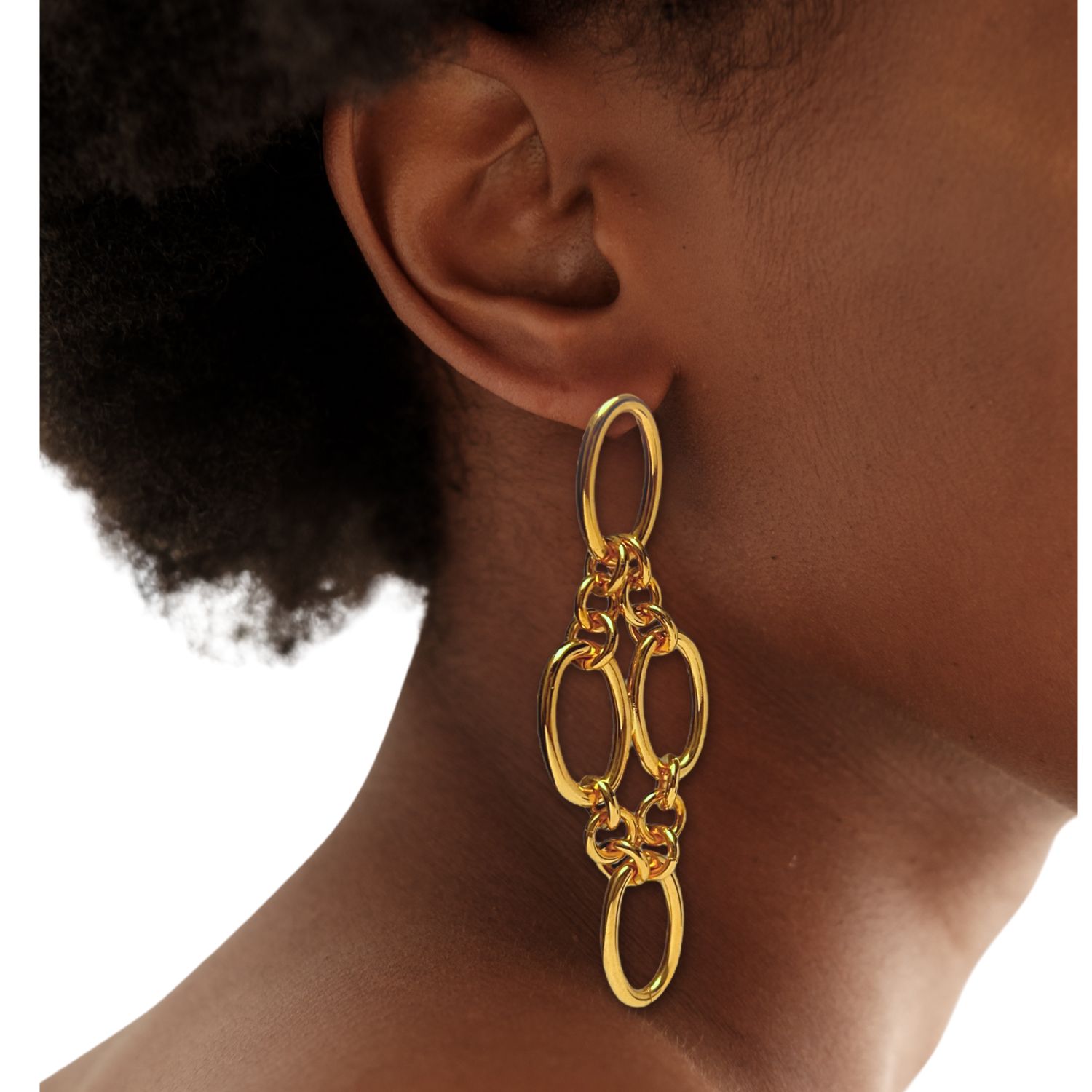 Gold Ophelia Drop Post Earrings