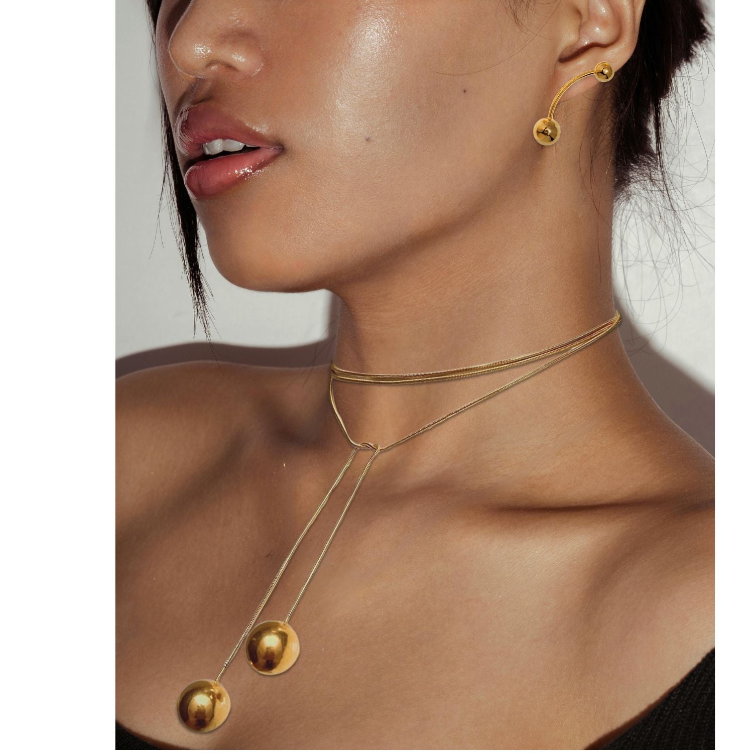 Gold Orbita Nova Post Earrings