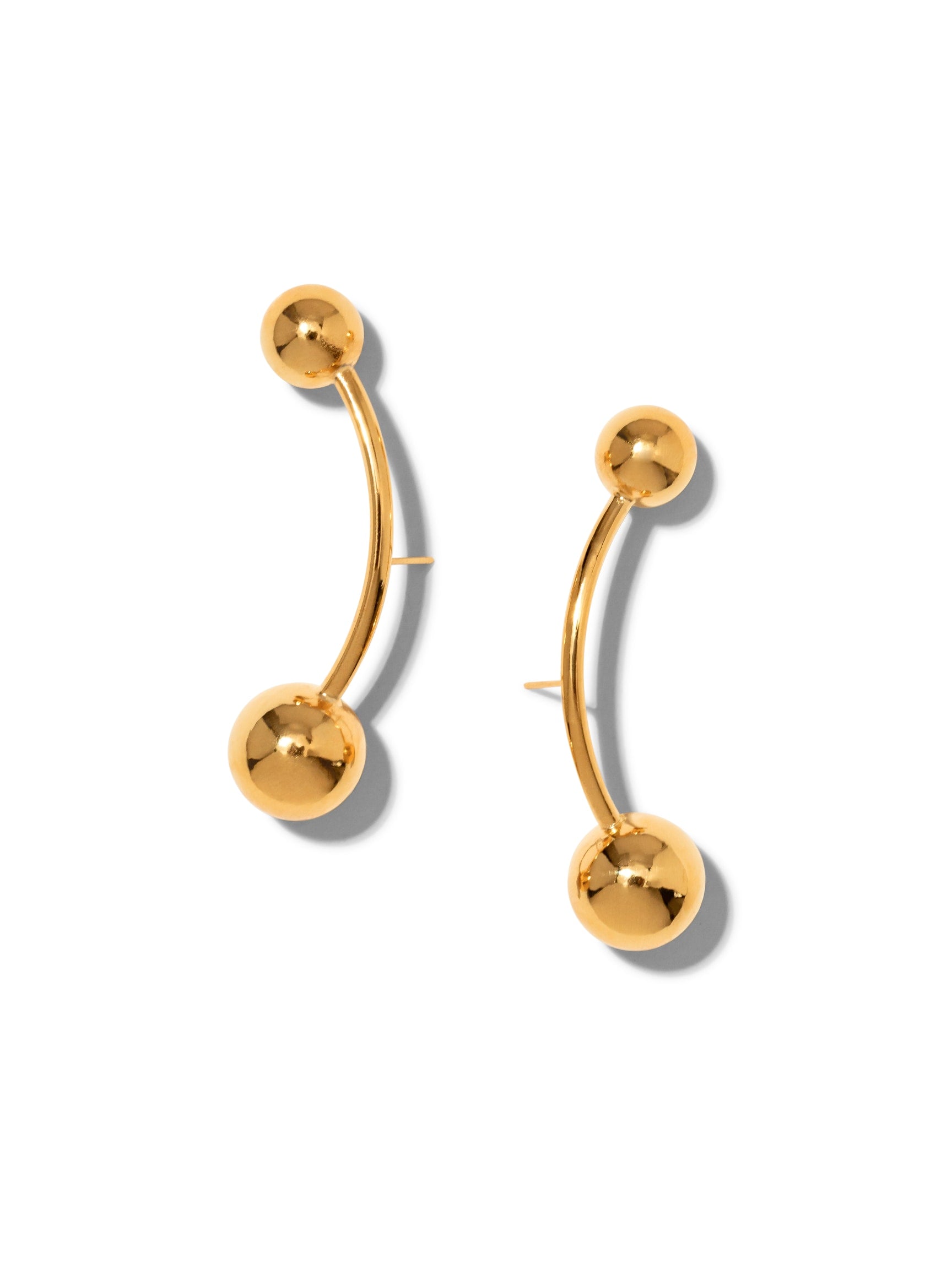 Gold Orbita Nova Post Earrings