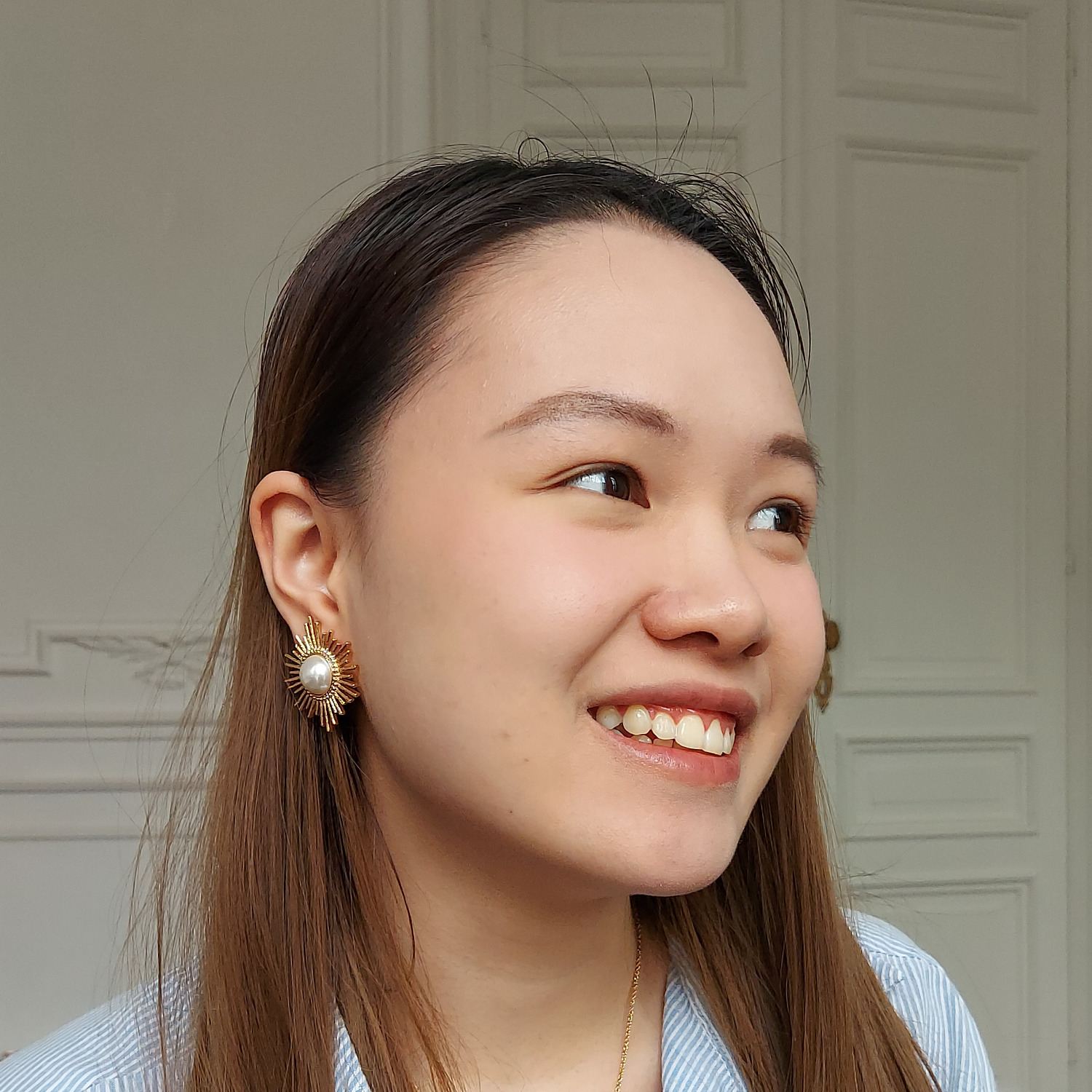 Gold & Pearl Clip On Earrings Series Future Floral