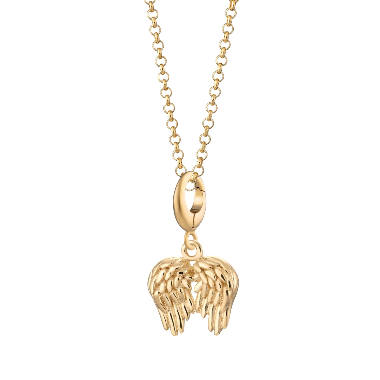 Gold Plated Angel Wings Charm Necklace