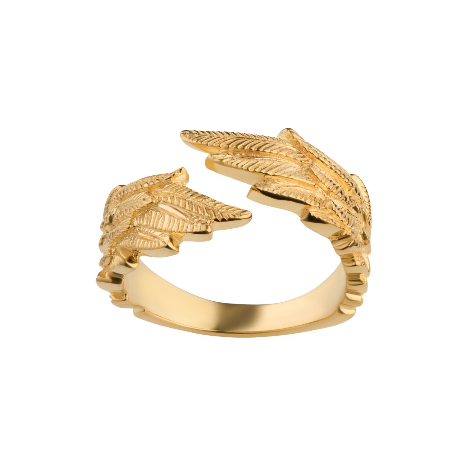 Gold Plated Angel Wing Hug Ring
