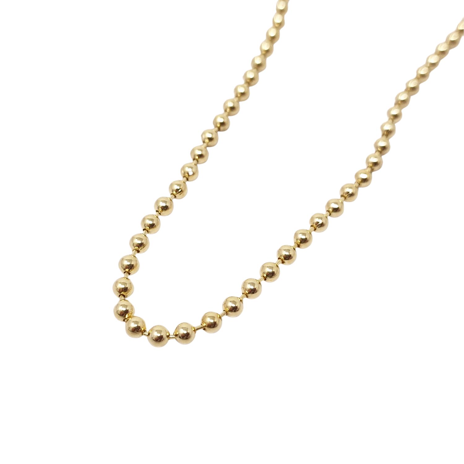 Gold Plated Classic Ball Bead Extra Long Layering Chain Necklace