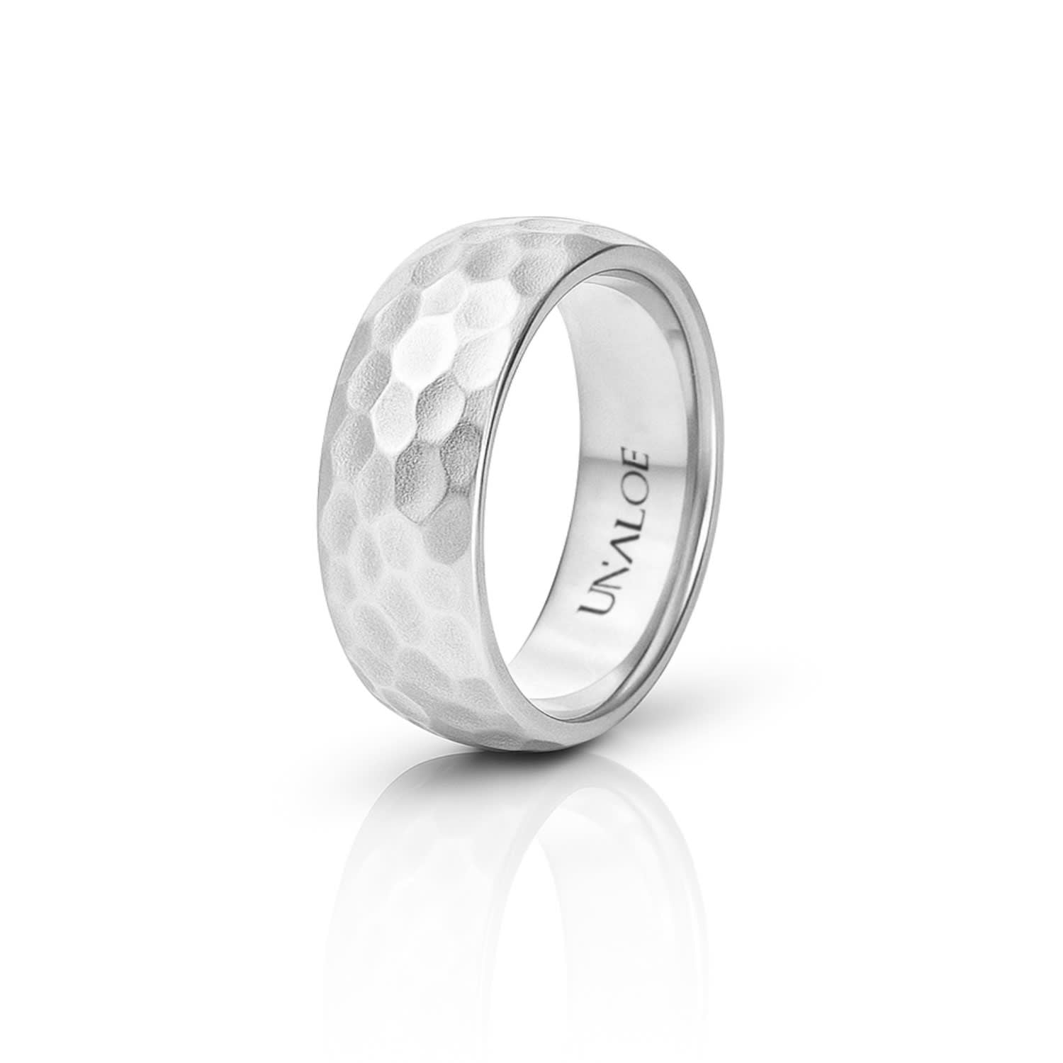 Hammered Domed Silver Band For Women – Timeless And Stylish