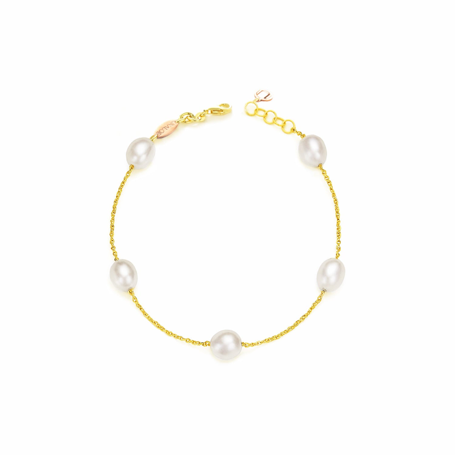 Gold Plated Bracelet With Natural Baroque Pearls Refined Elegance