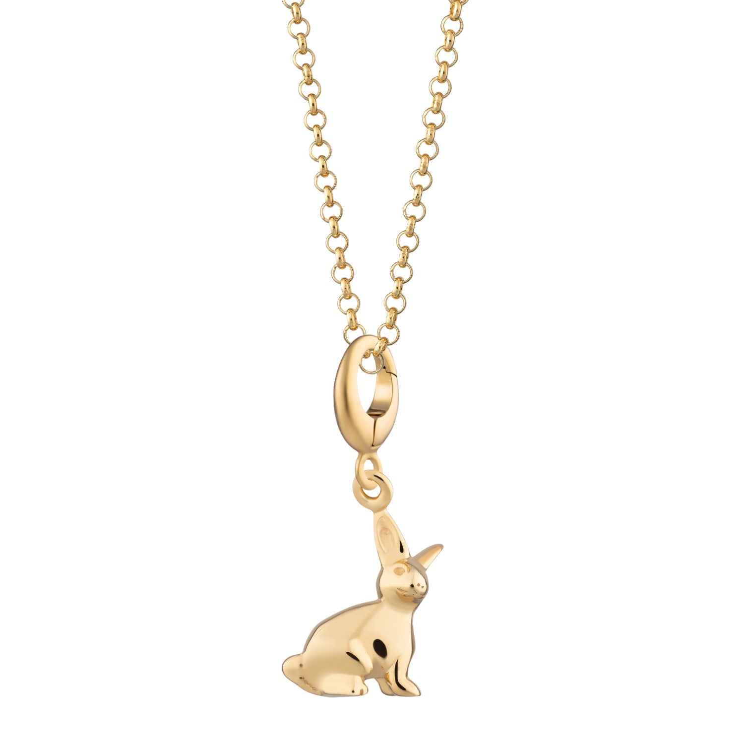 Gold Plated Bunny Charm Necklace