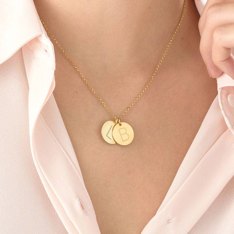Charm Necklace with Initials - Gold Plated - Gold Letter Necklace - Letter Necklace Gold - Custom Letter Necklace