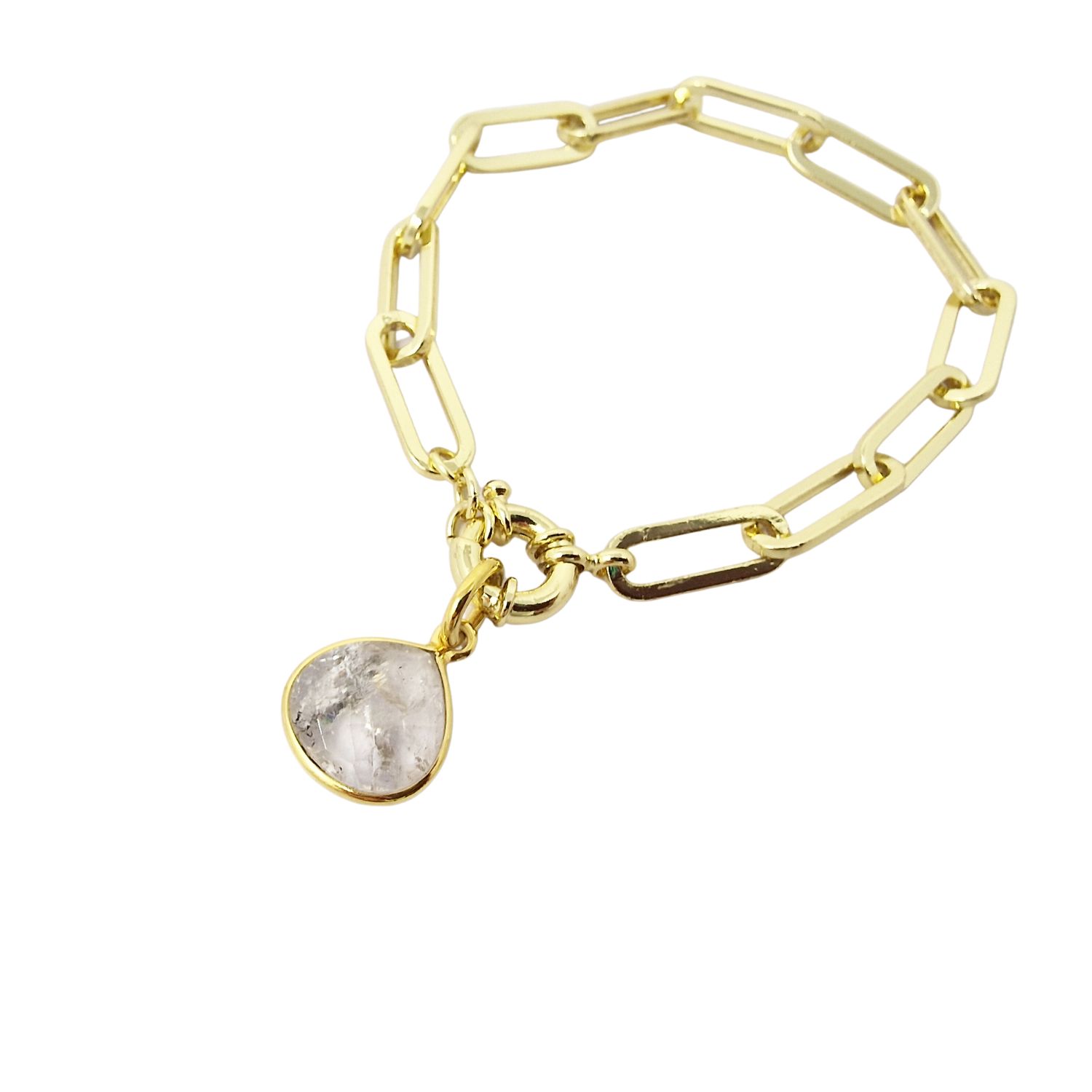 Gold Plated Diamond April Birthstone Crystal Bracelet