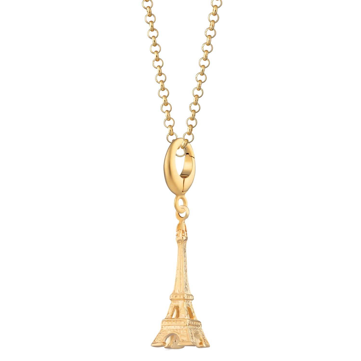 Gold Plated Eiffel Tower Charm Necklace