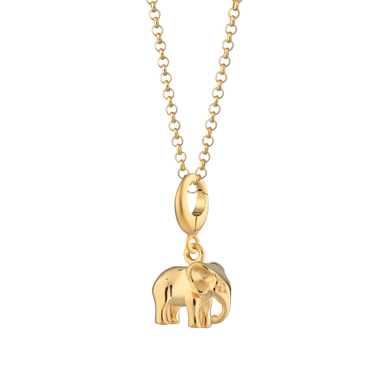 Gold Plated Elephant Charm Necklace
