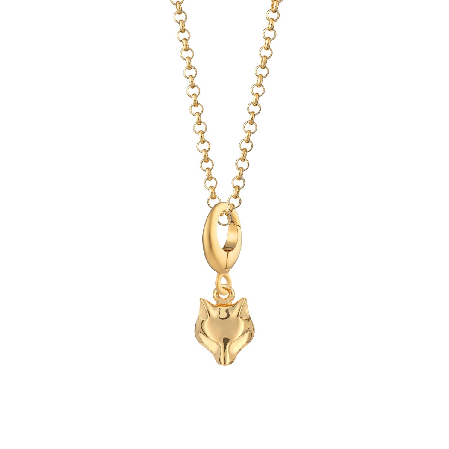 Gold Plated Fox Charm Necklace