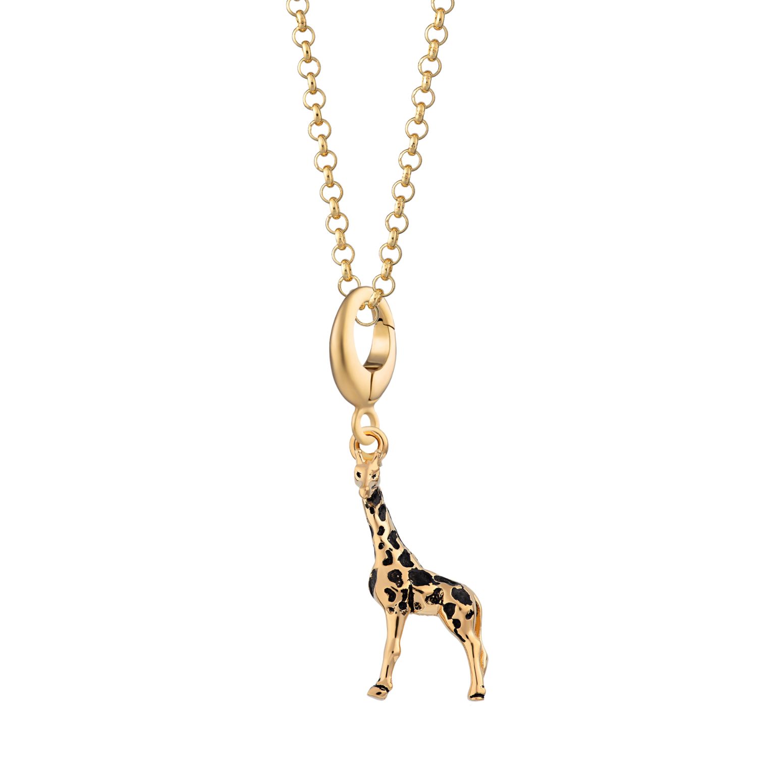 Gold Plated Giraffe Charm Necklace