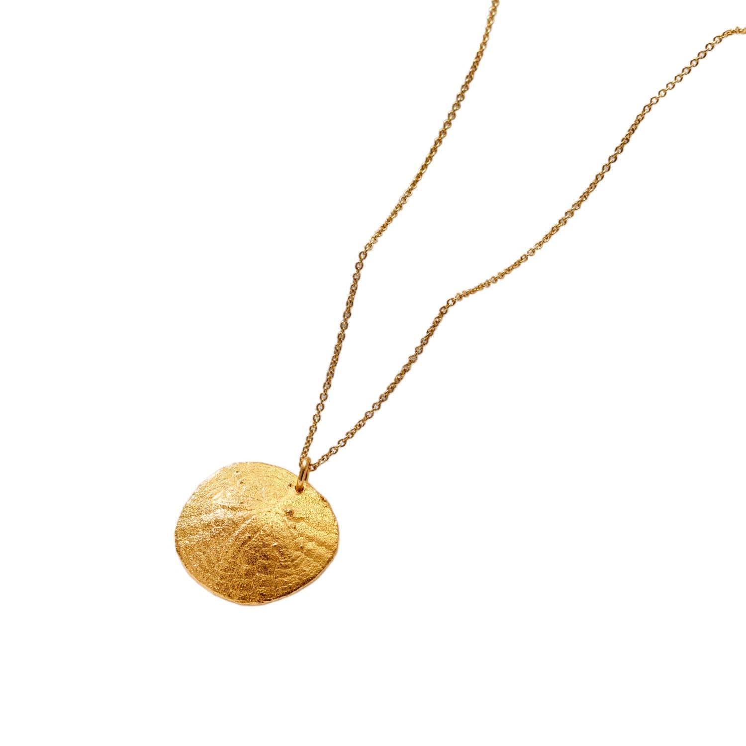 Gold Plated Large Sand Dollar Necklace