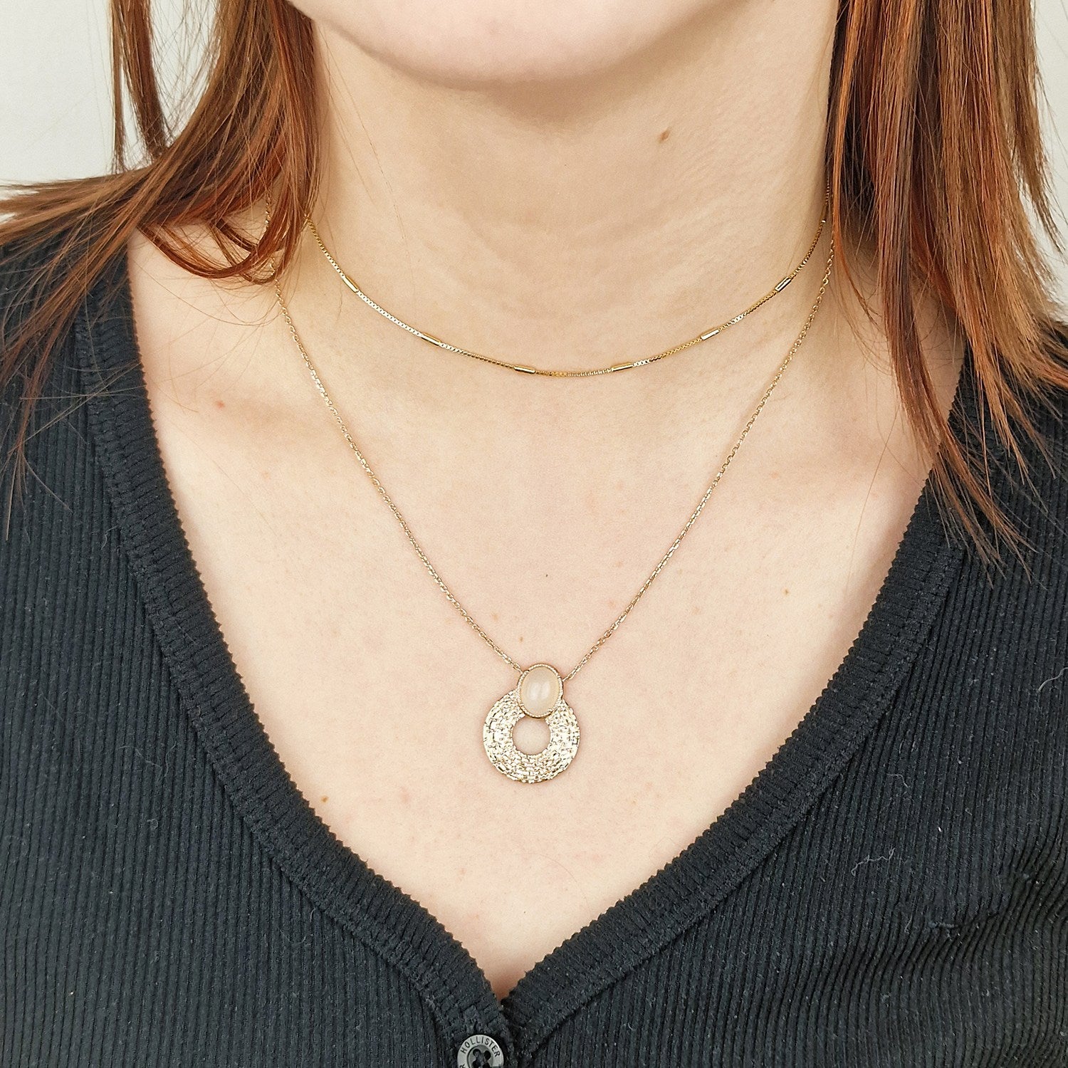Gold Plated Morse Chain Choker Essential Everyday Layering Necklace