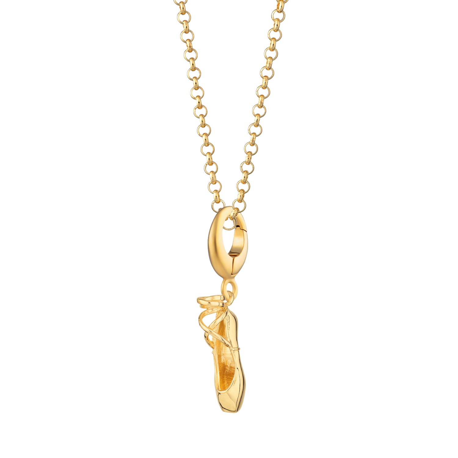 Gold Plated Pointe Ballet Shoe Necklace