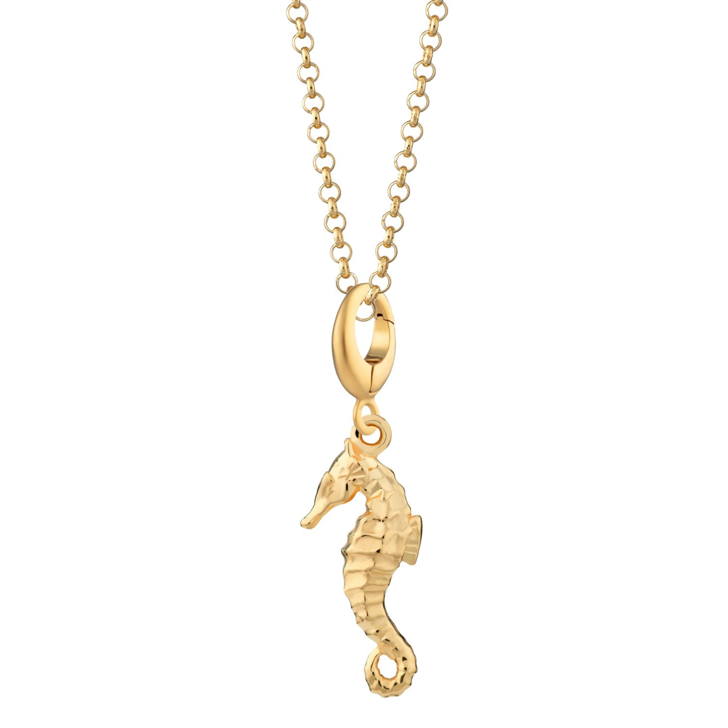 Gold Plated Seahorse Charm Necklace