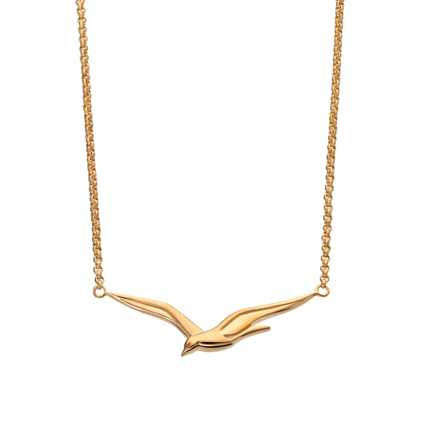 Gold Plated Soaring Bird Necklace