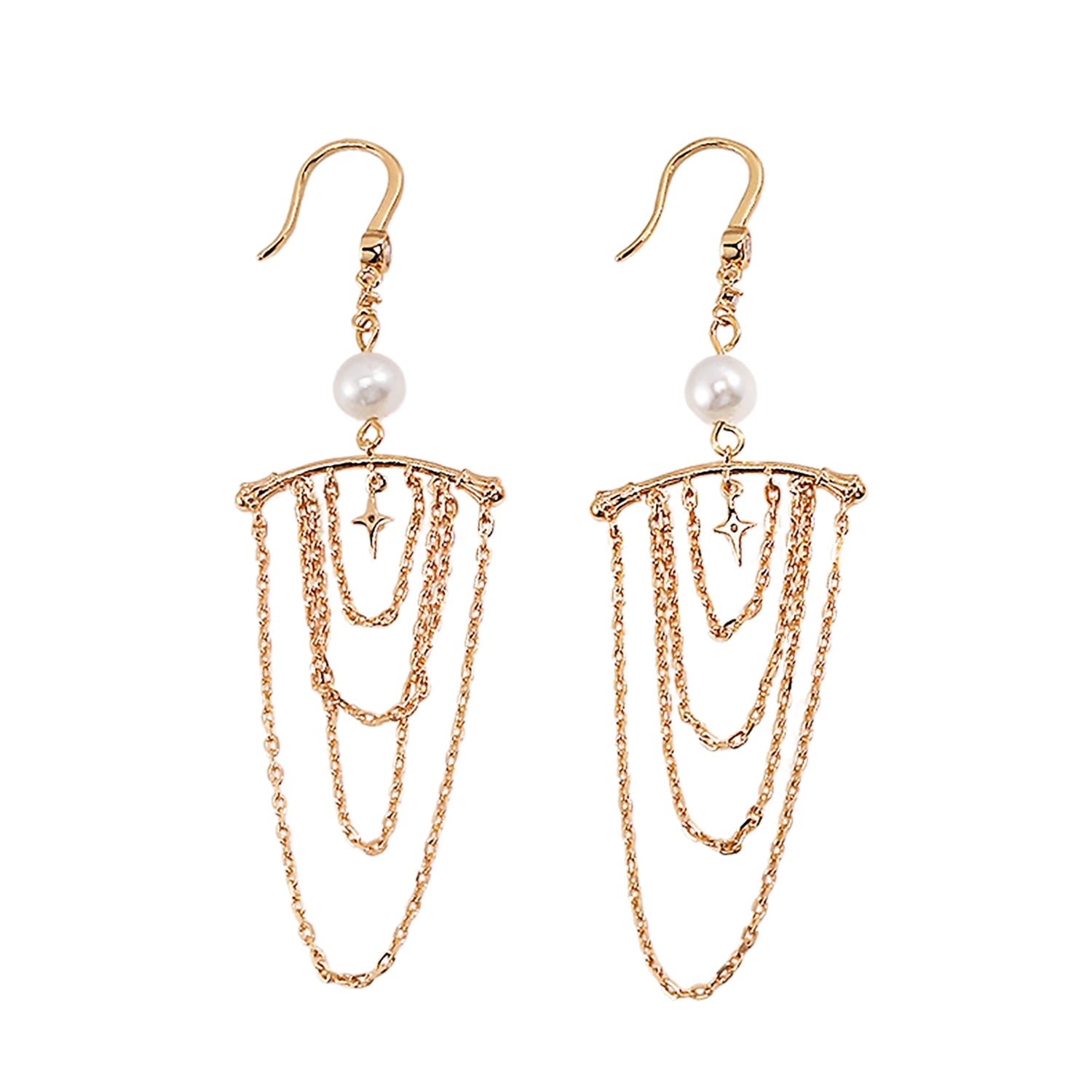Gold Plated Sterling Silver Chandelier Earrings