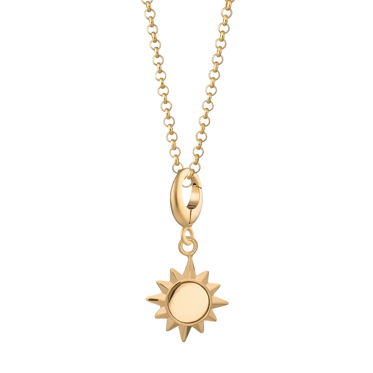 Gold Plated Sunshine Charm Necklace