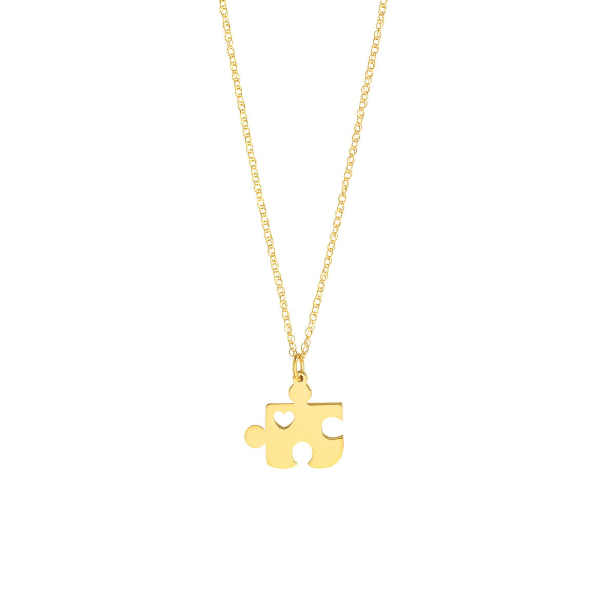 Gold Puzzle Piece Necklace
