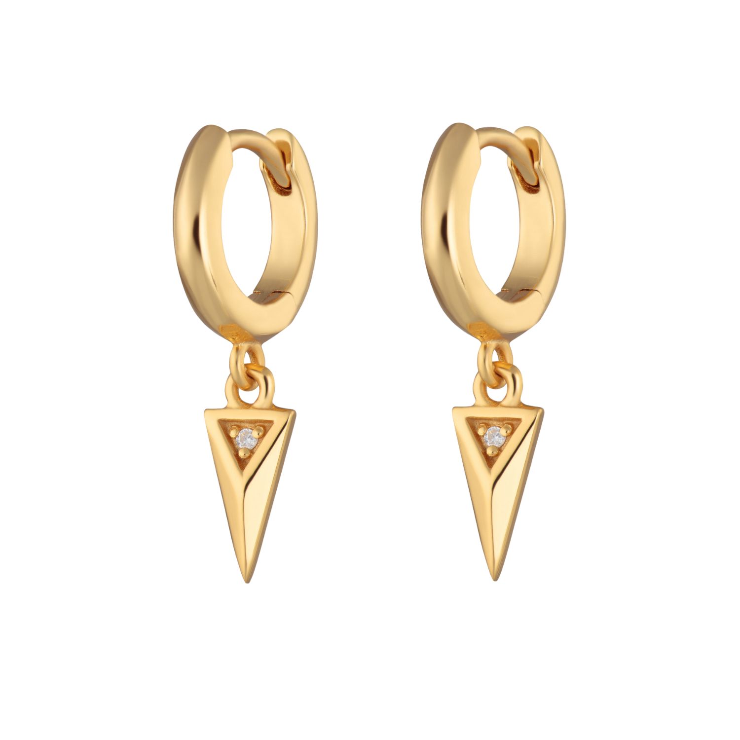 Gold Rebel Charm Hoop Earrings