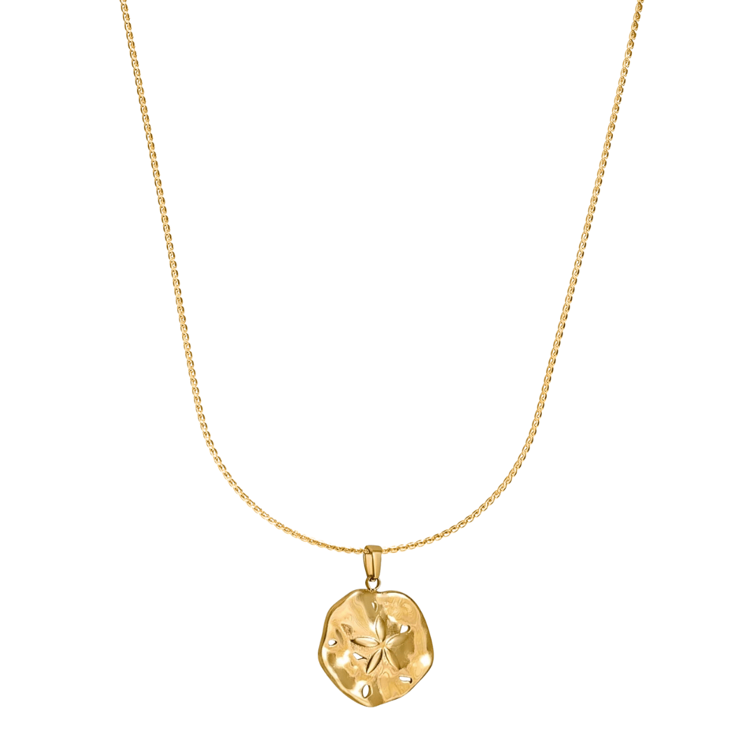 Gold Sea Dollar Pendant Necklace