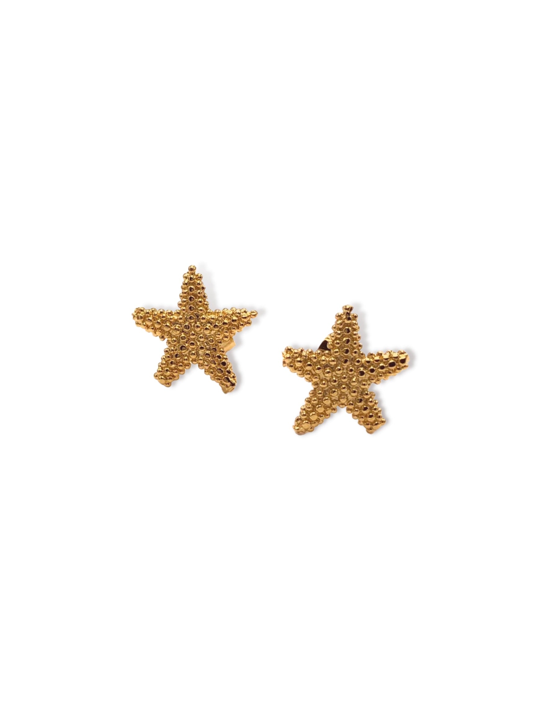 Gold Sea Star Stud Post Earrings