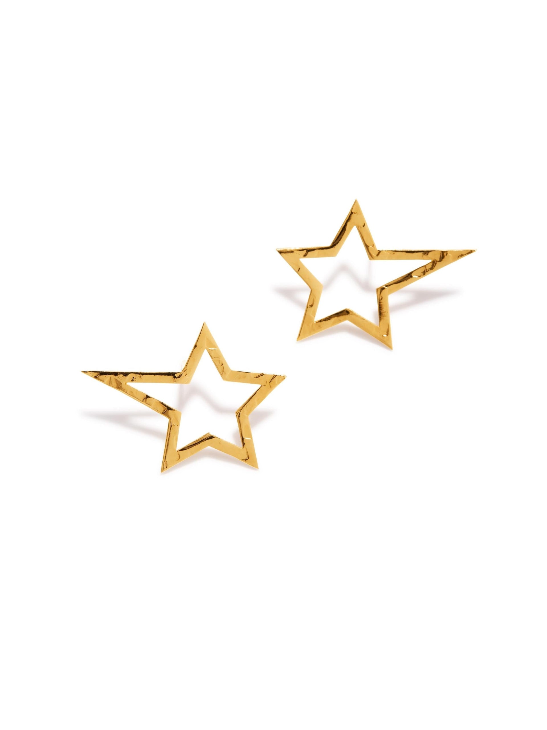 Small Gold Shooting Star Dust Stud Post Earrings