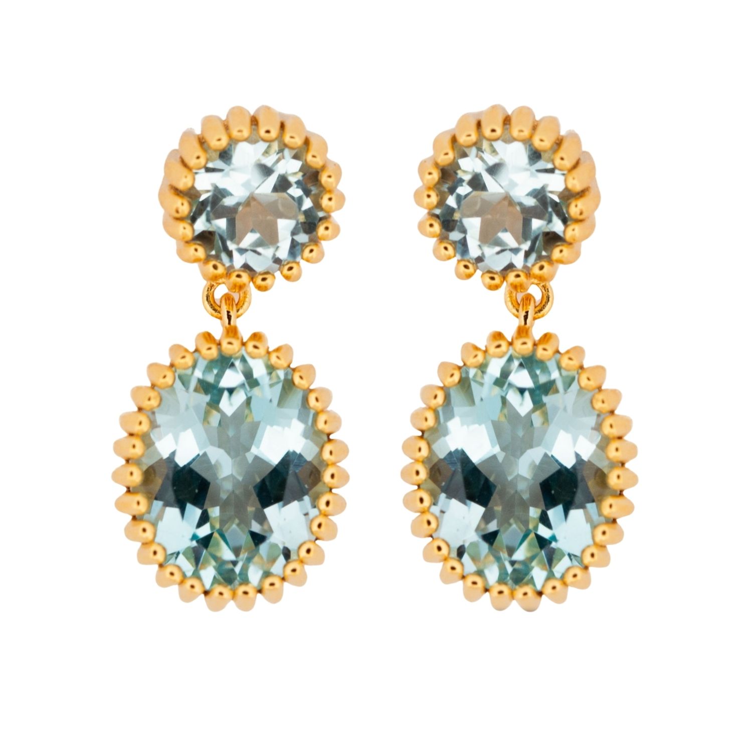 Gold Sky Blue Topaz Aurelia Earrings