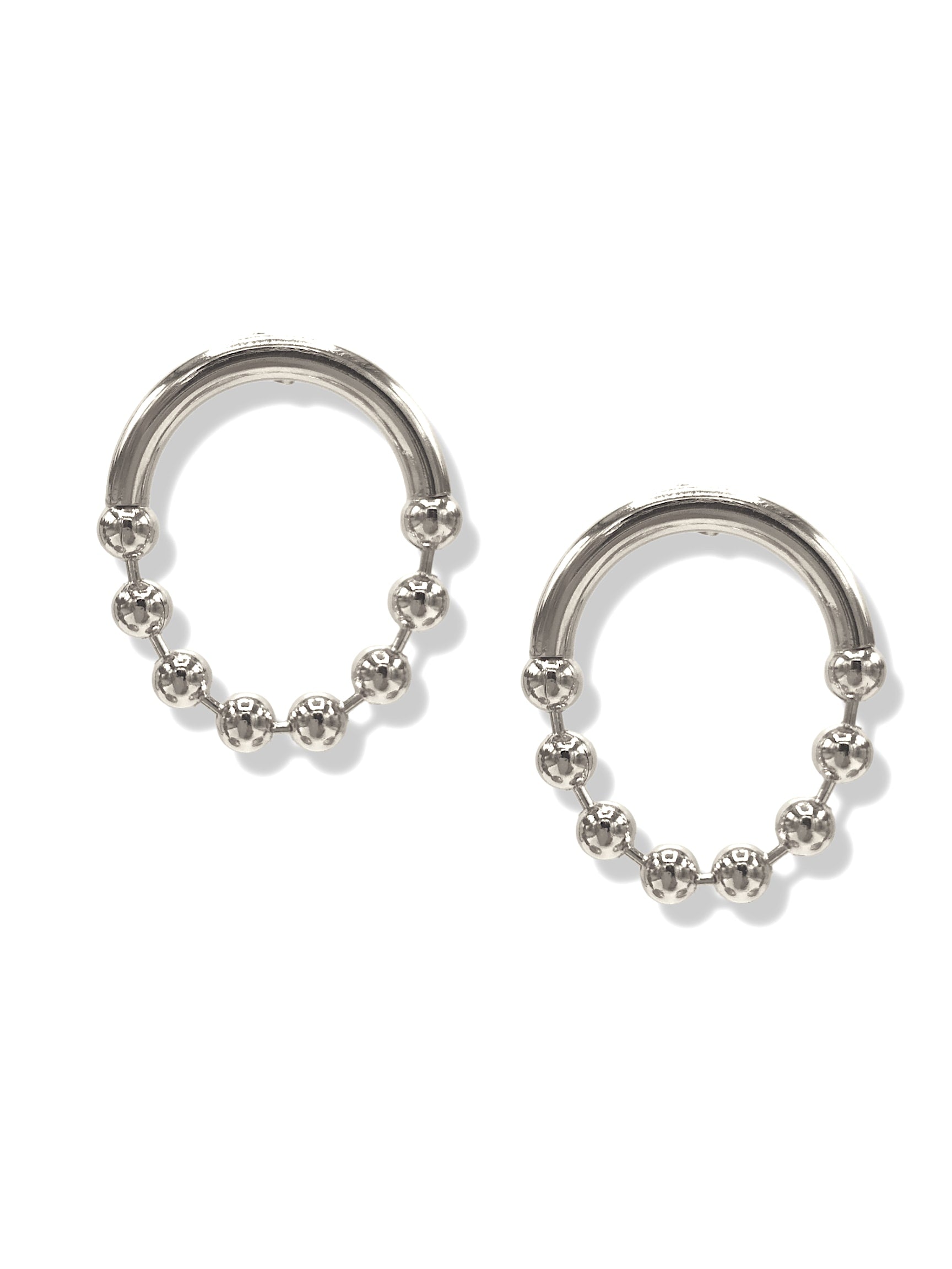 Silver Small Orbita Amari Post Earrings