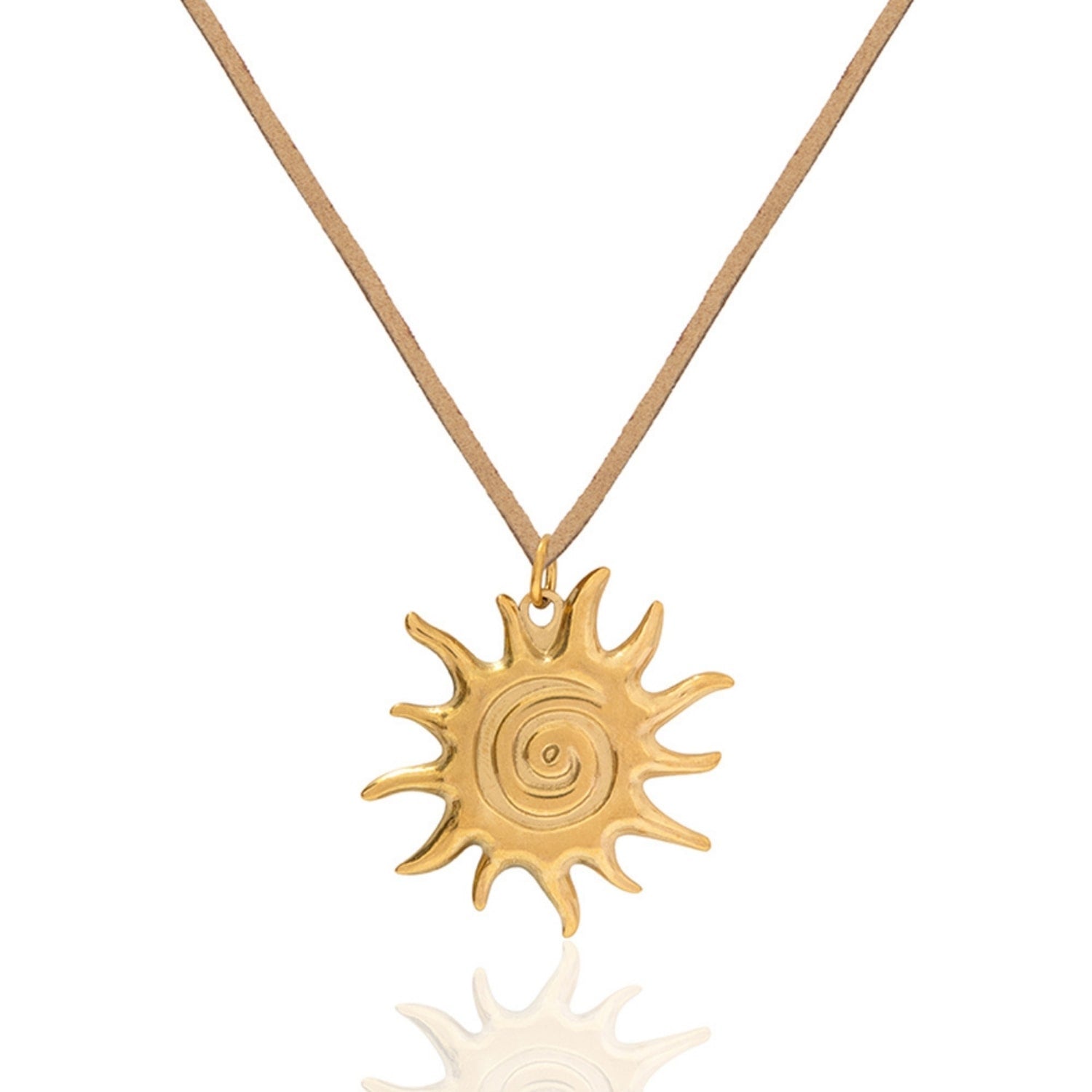 Gold Solar Necklace - Sand Cord