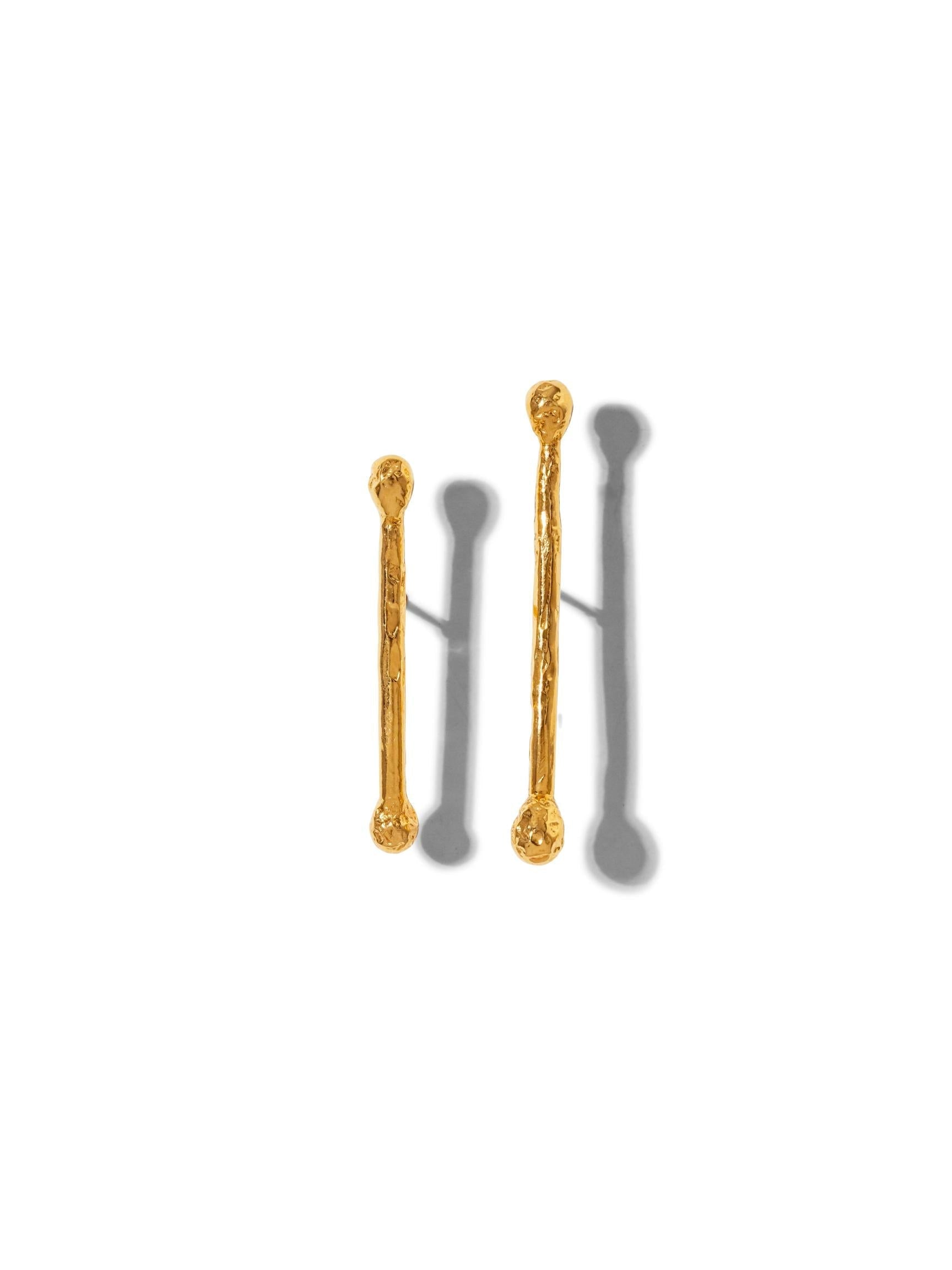 Gold Stix Post Earrings