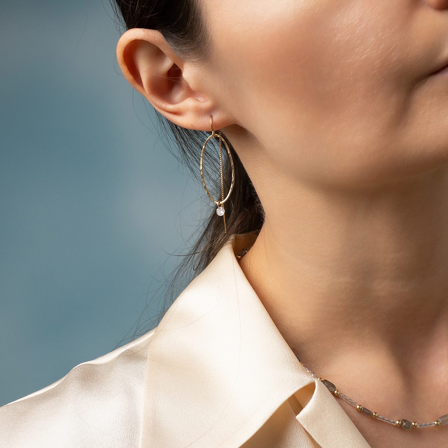 Gold Threader Dangle Earrings