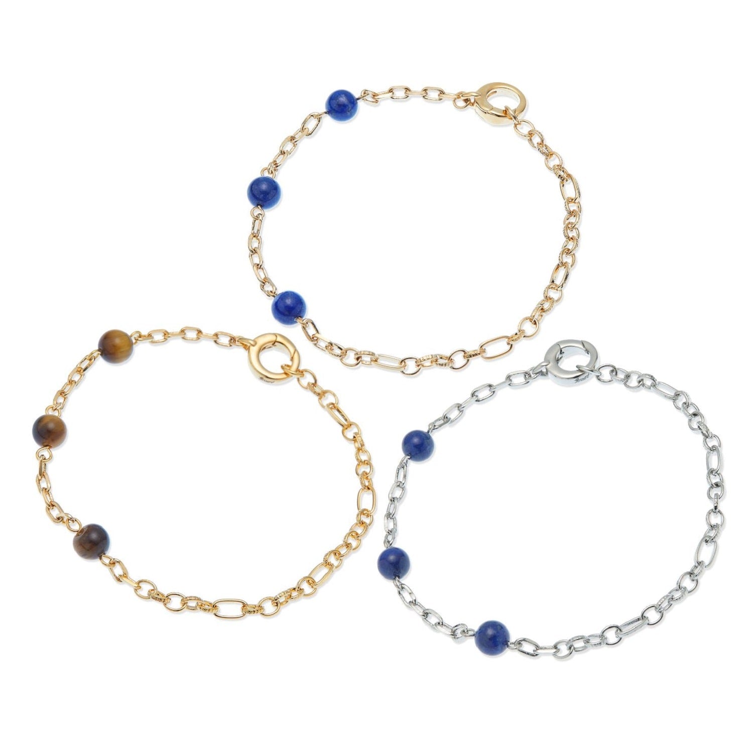 Gold & Tiger Eye Bracelet, Series Gem Mix