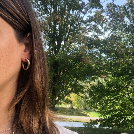 Thick Gold Plated Hoops